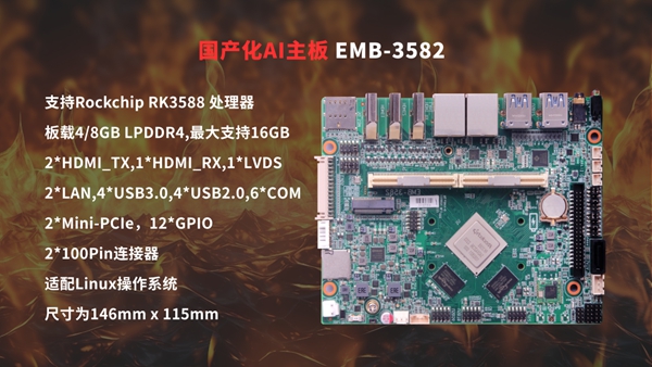 华北工控 EMB-3582 国产化AI主板