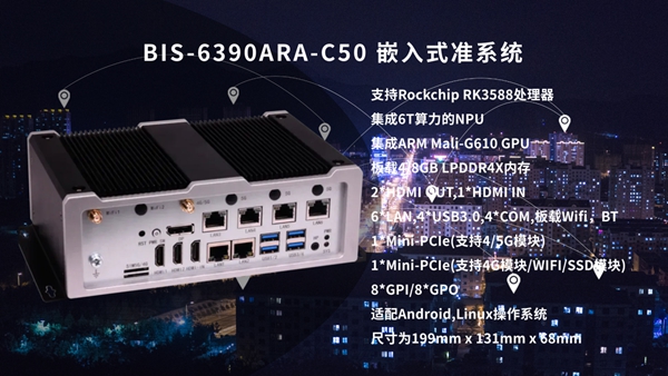 华北工控BIS-6390ARA-C50嵌入式AIoT准系统：嵌入式AI赋能交通路网数据可视化